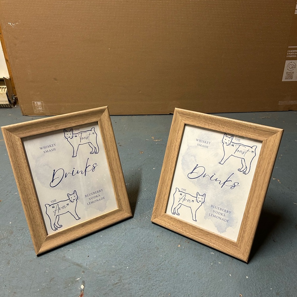 2 Light Brown Picture Frames